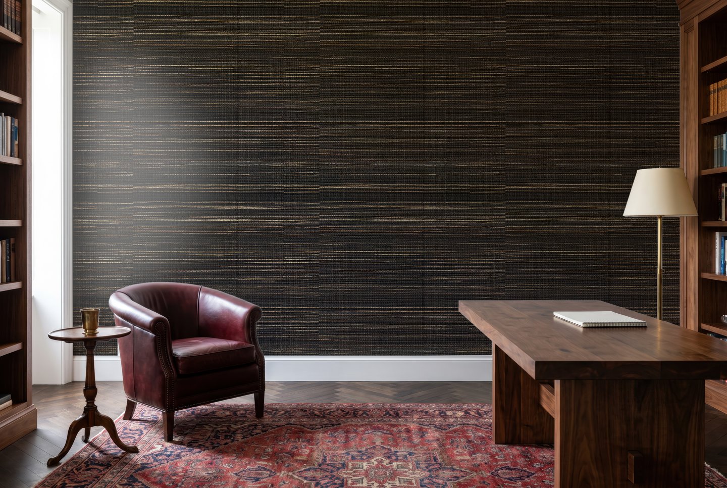 Ember Linen brown wallpaper