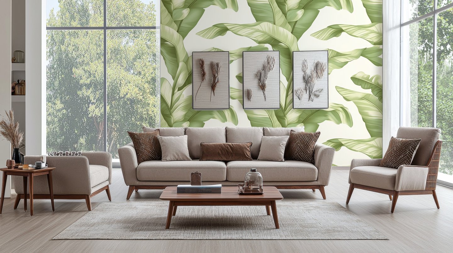 Botanical Fresco 緑 wallpaper