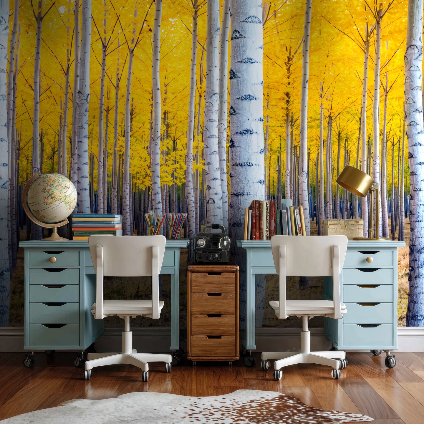 Birch Harmony イエロー mural