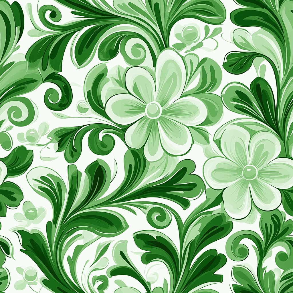 Verdant Blossom 초록색 wallpaper