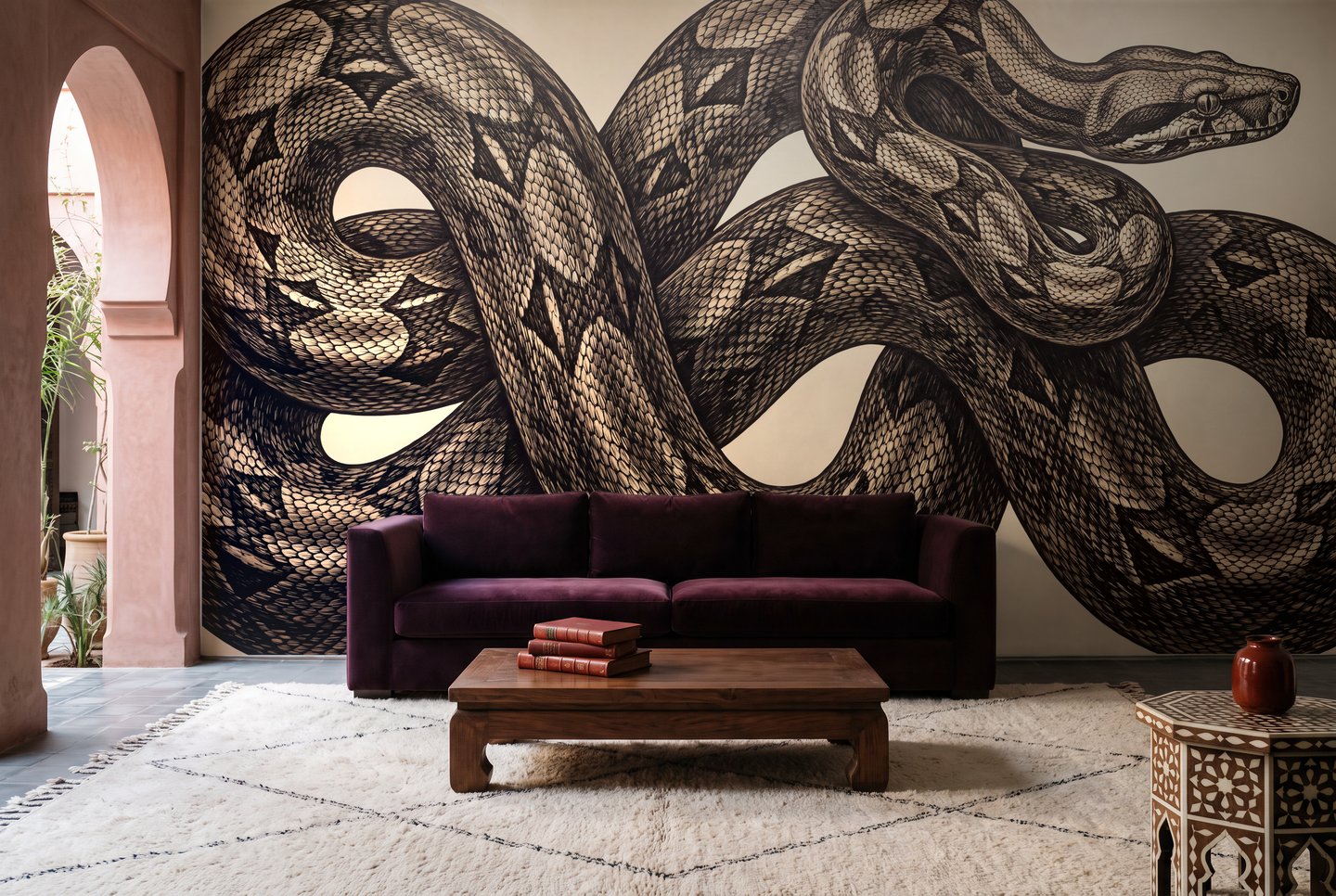 서펀트 론도 갈색 mural