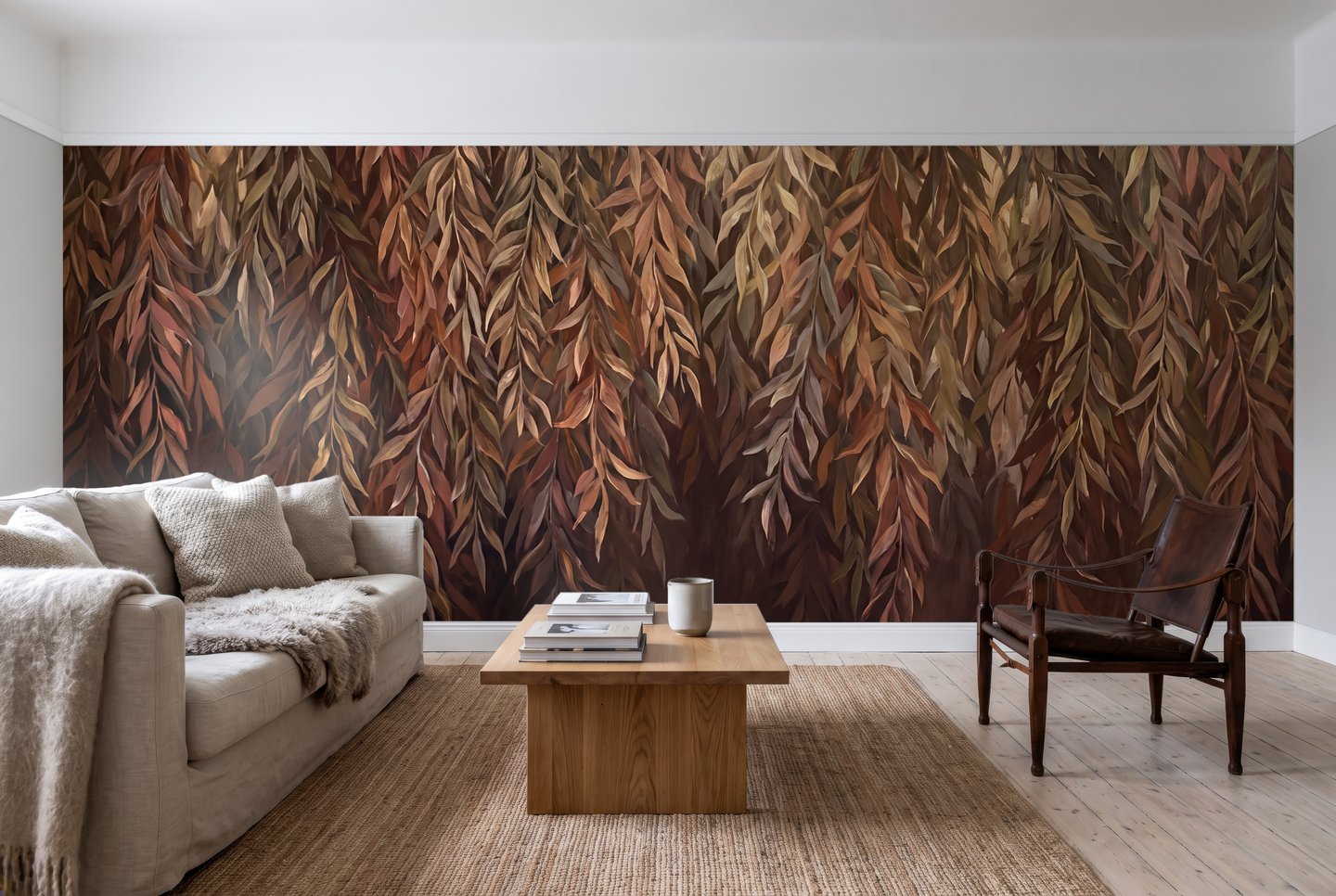Kaskadekrone brun mural