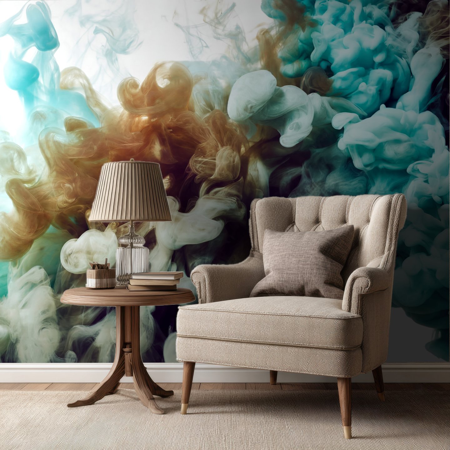 Obsidian Drift 청록색 mural