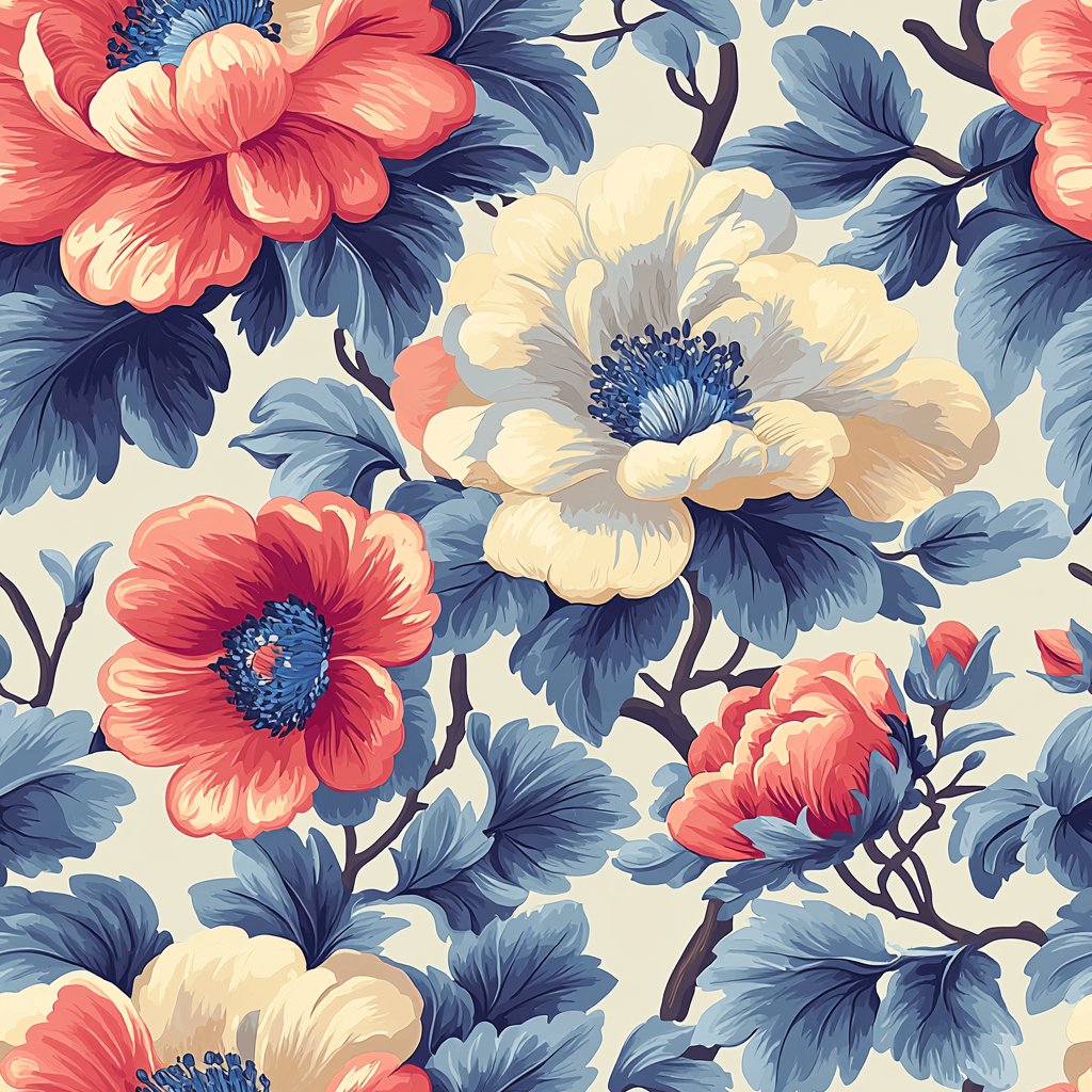 Korallblomstens drøm blå wallpaper