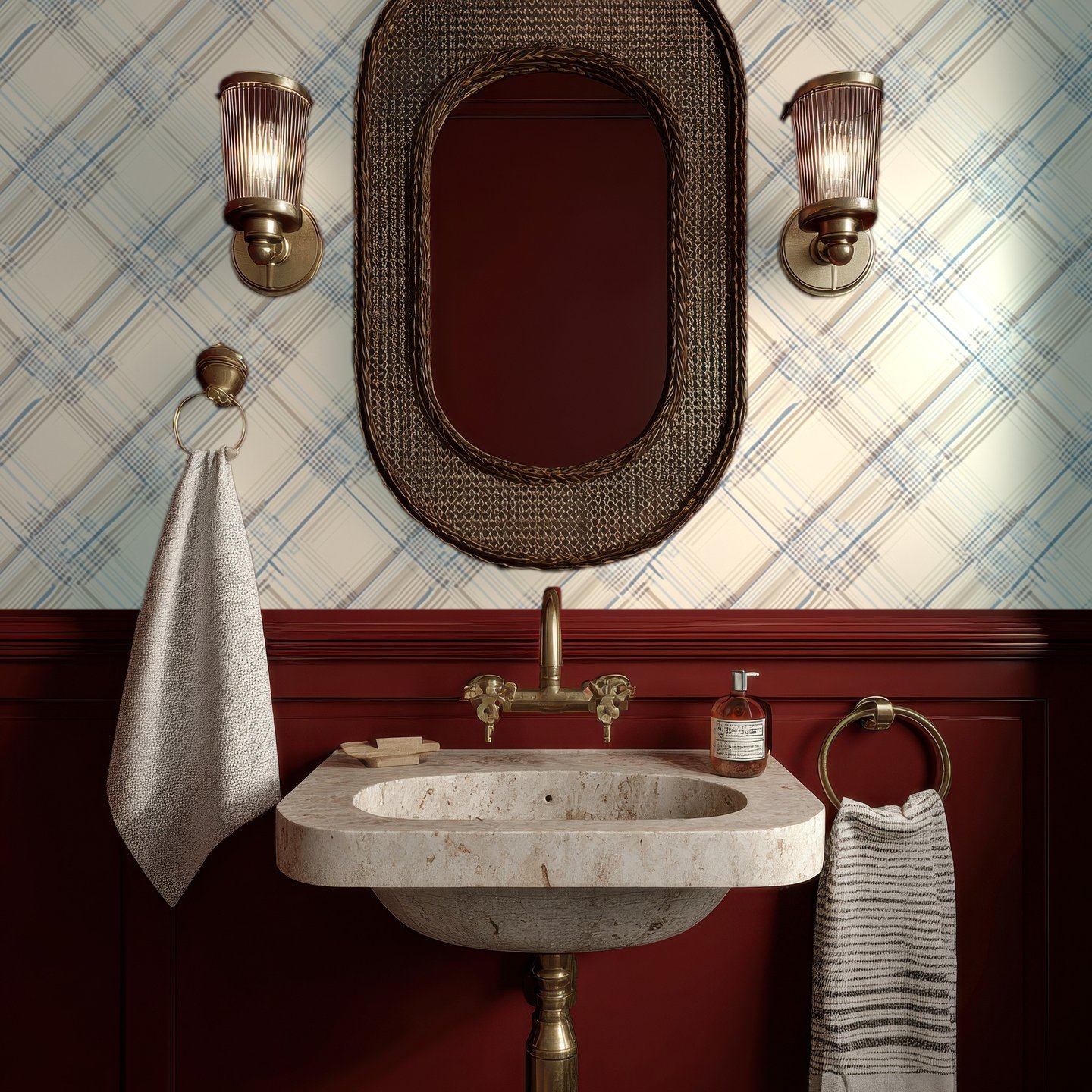 Strathmore beige wallpaper
