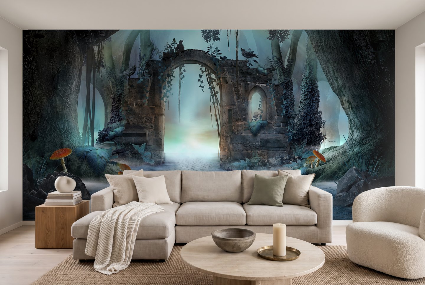 Thin Place bleu sarcelle mural