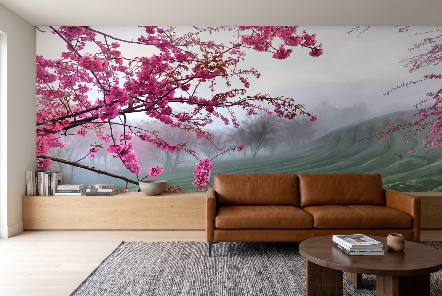 花見の谷 緑 mural