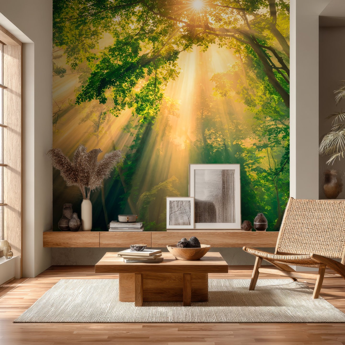 Verdant Whisper grønn mural