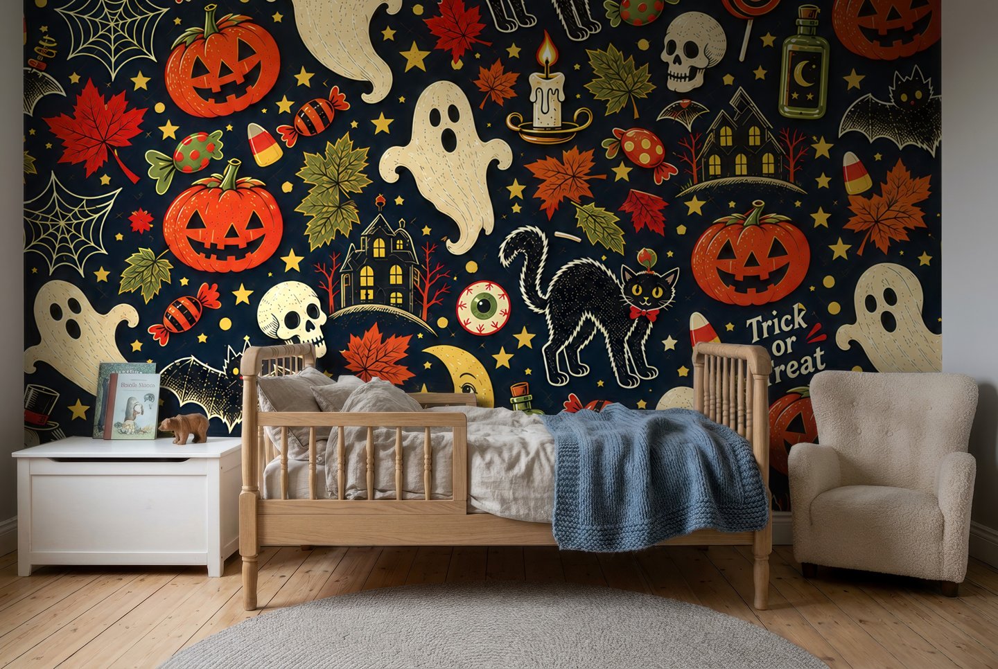 Cobweb Confection 검은색 mural