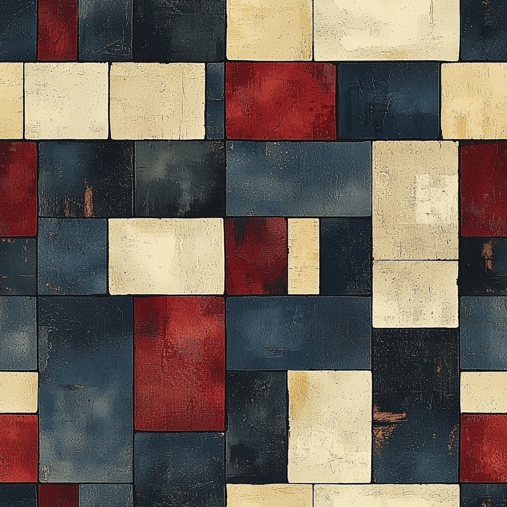 Vintage Echoes - Scarlet blue wallpaper