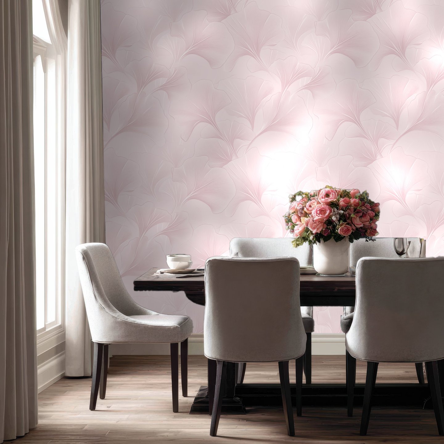 Breeze Veil pink wallpaper