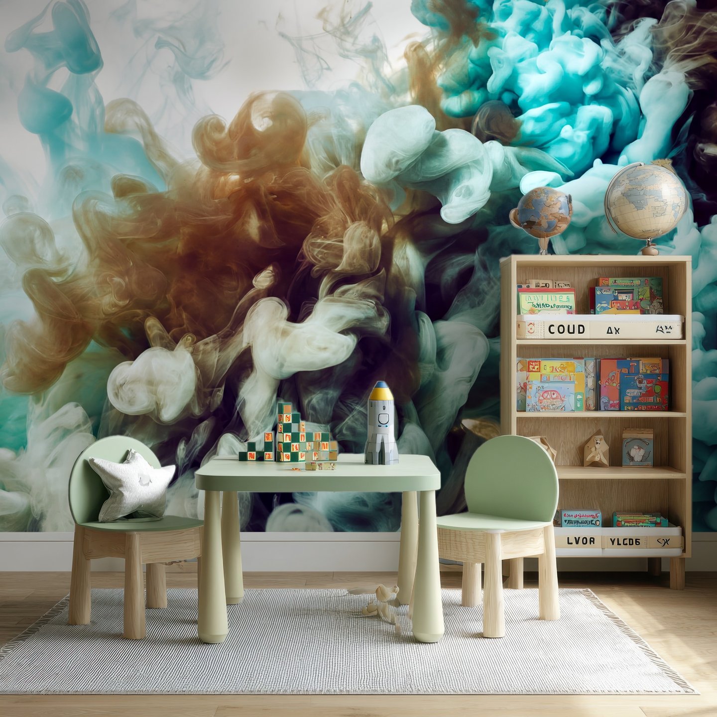 Mist & Velvet 터키석색 mural