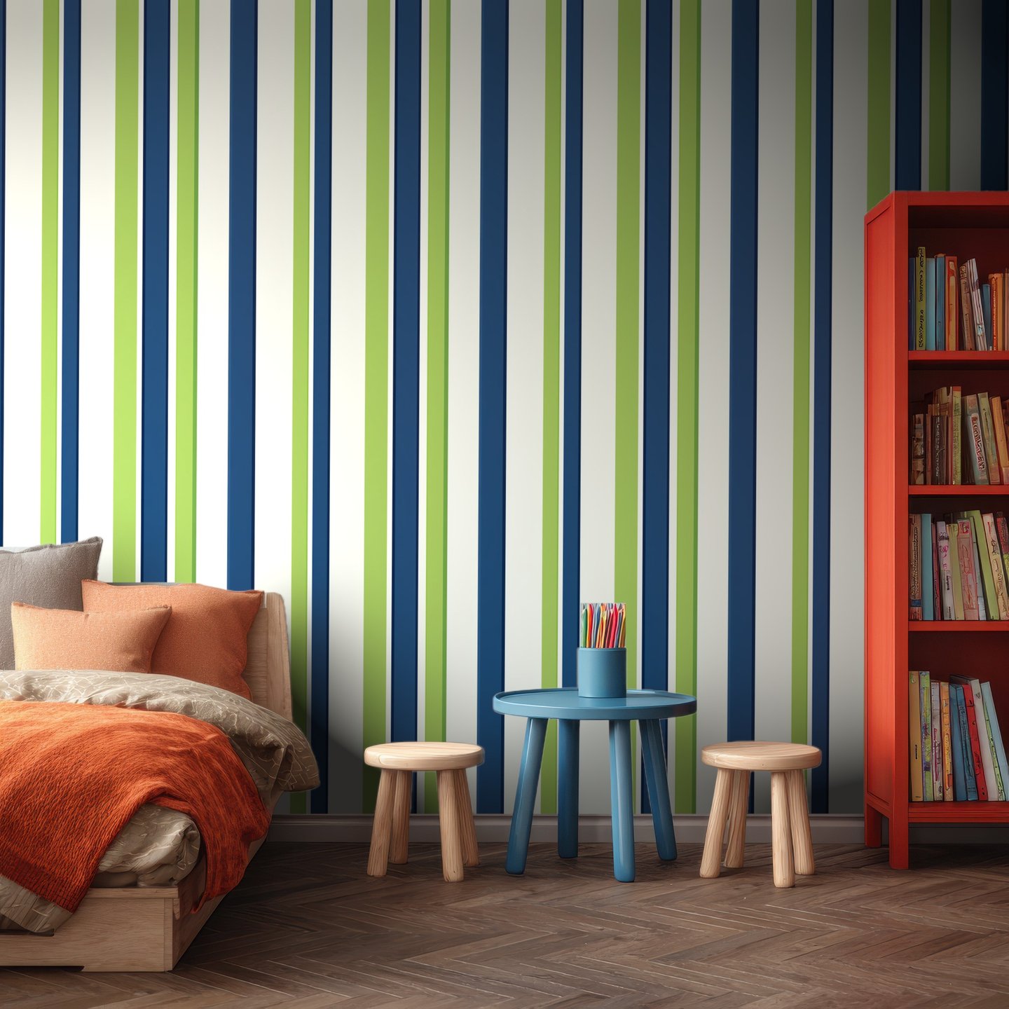 Velvet Stripes 青 wallpaper