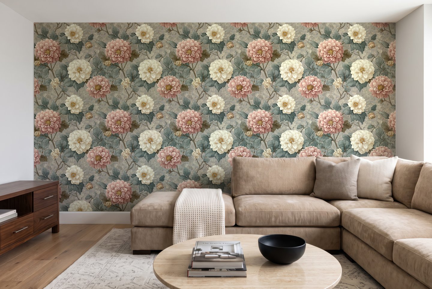 Dahlia 회색 wallpaper