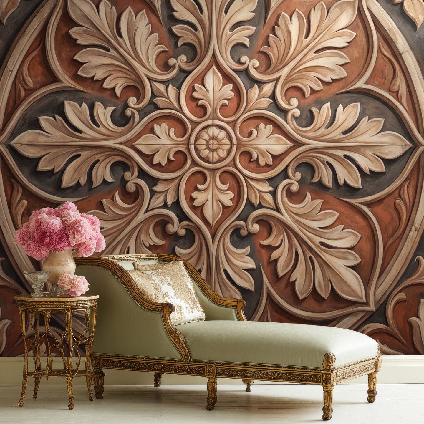Quarry Scroll 갈색 mural