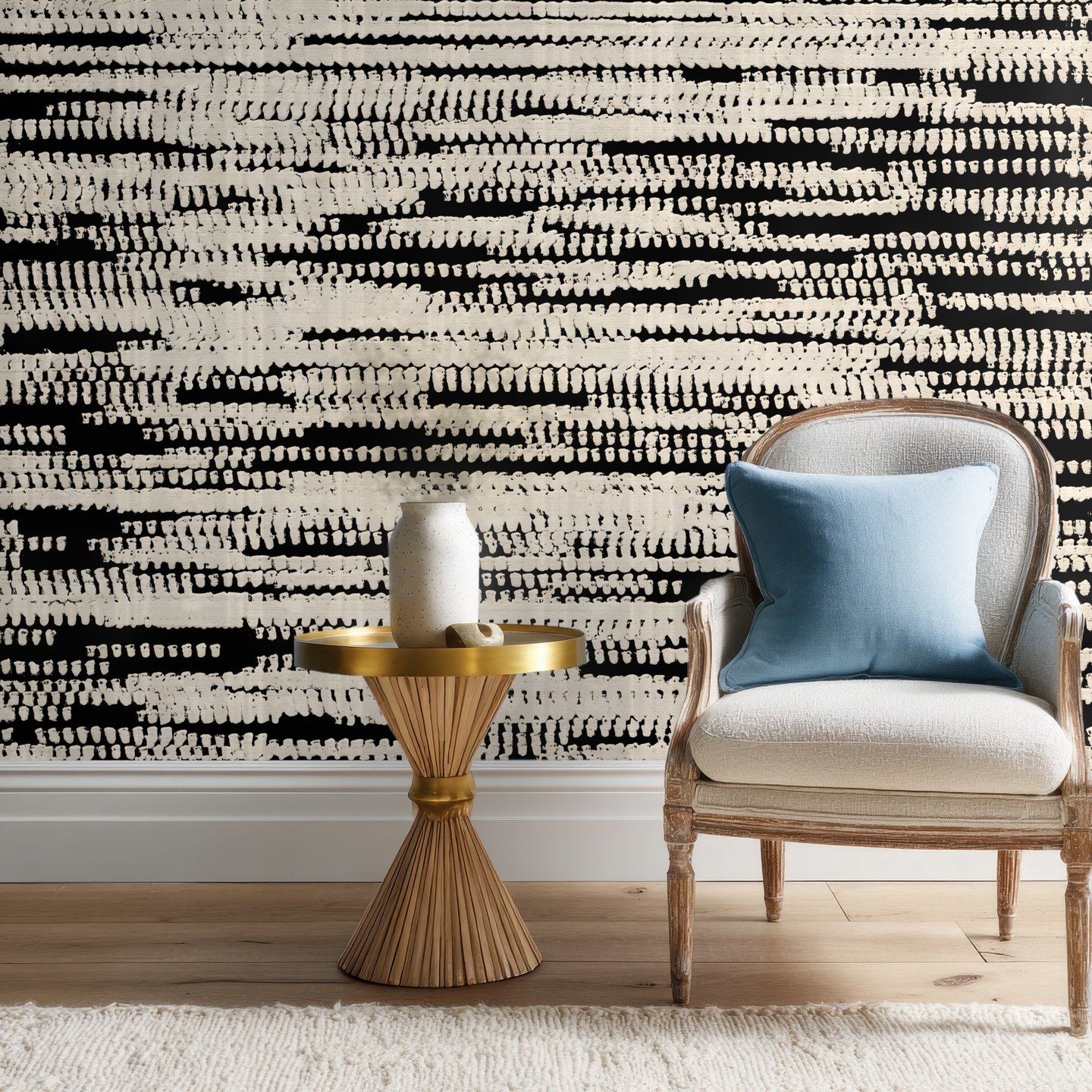 Saffron Script 검은색 mural