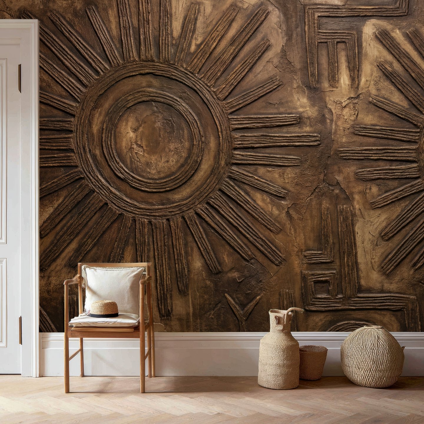 Alloy Emblem brun mural