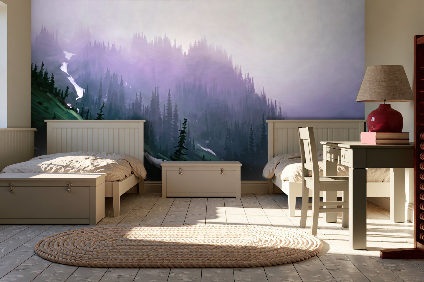 Lilac Mountain Haze grønn mural