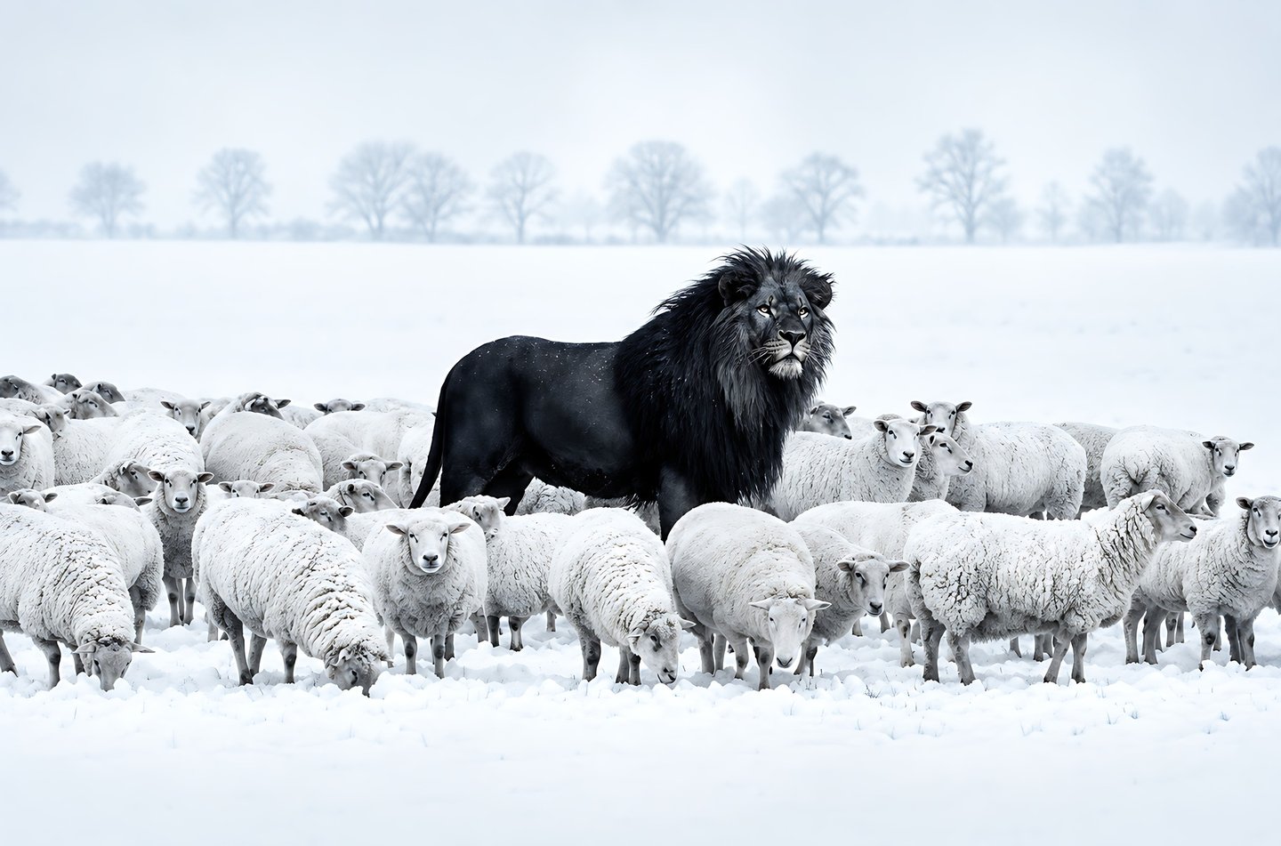 Black Mane in Snow