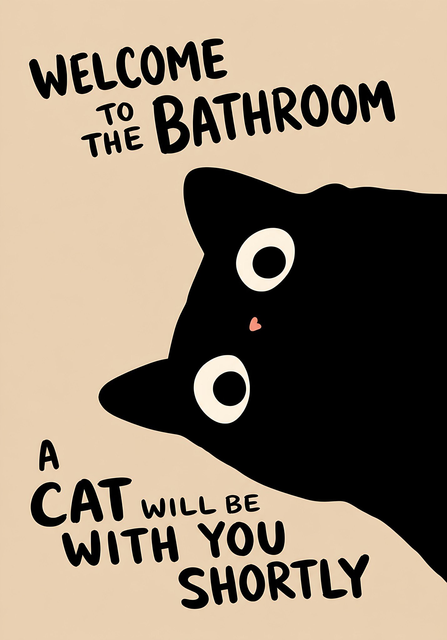 Bathroom Cat Concierge canvas