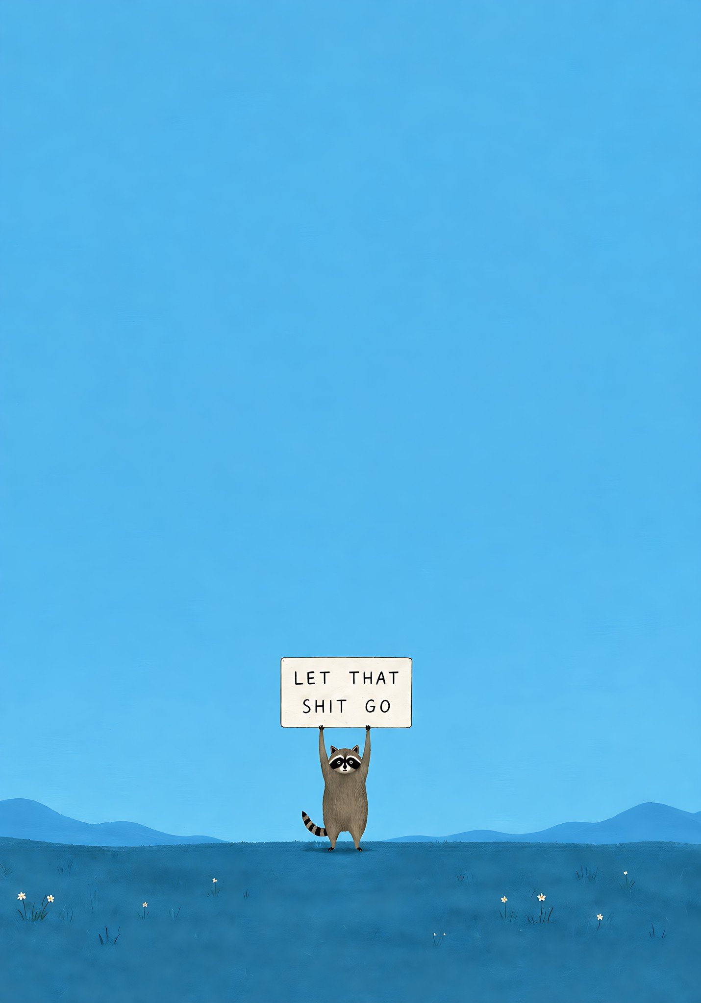 Raccoon with a Message