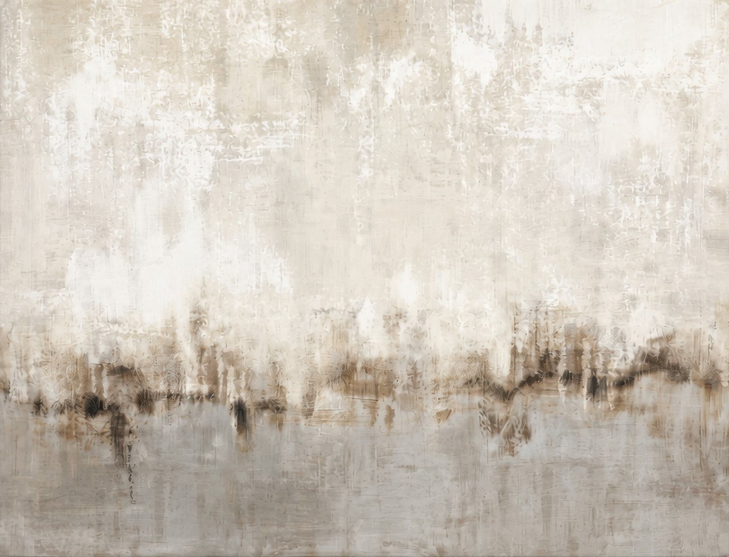 Frost Over Umber Reeds canvas