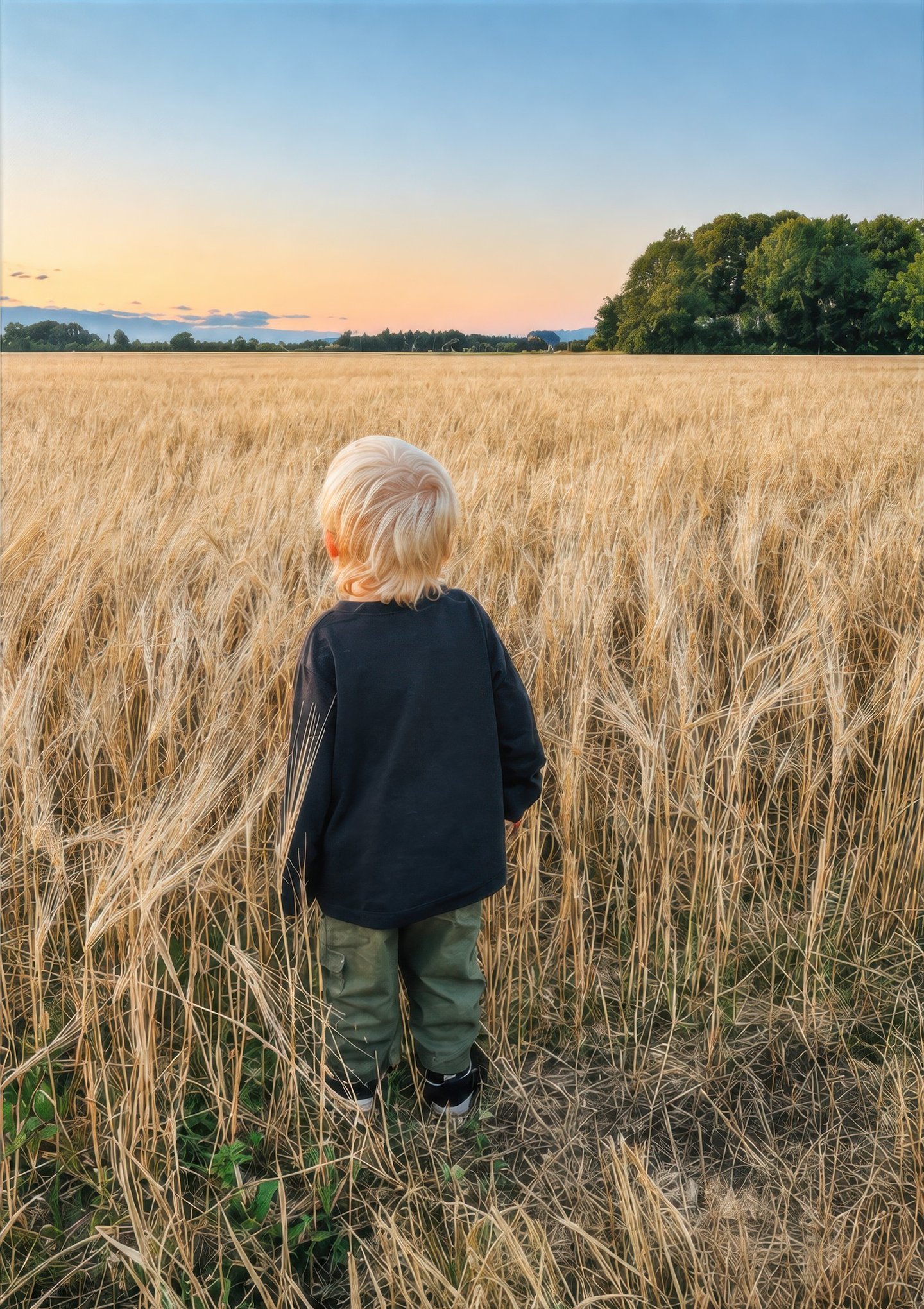 Toddler in Tall Barley