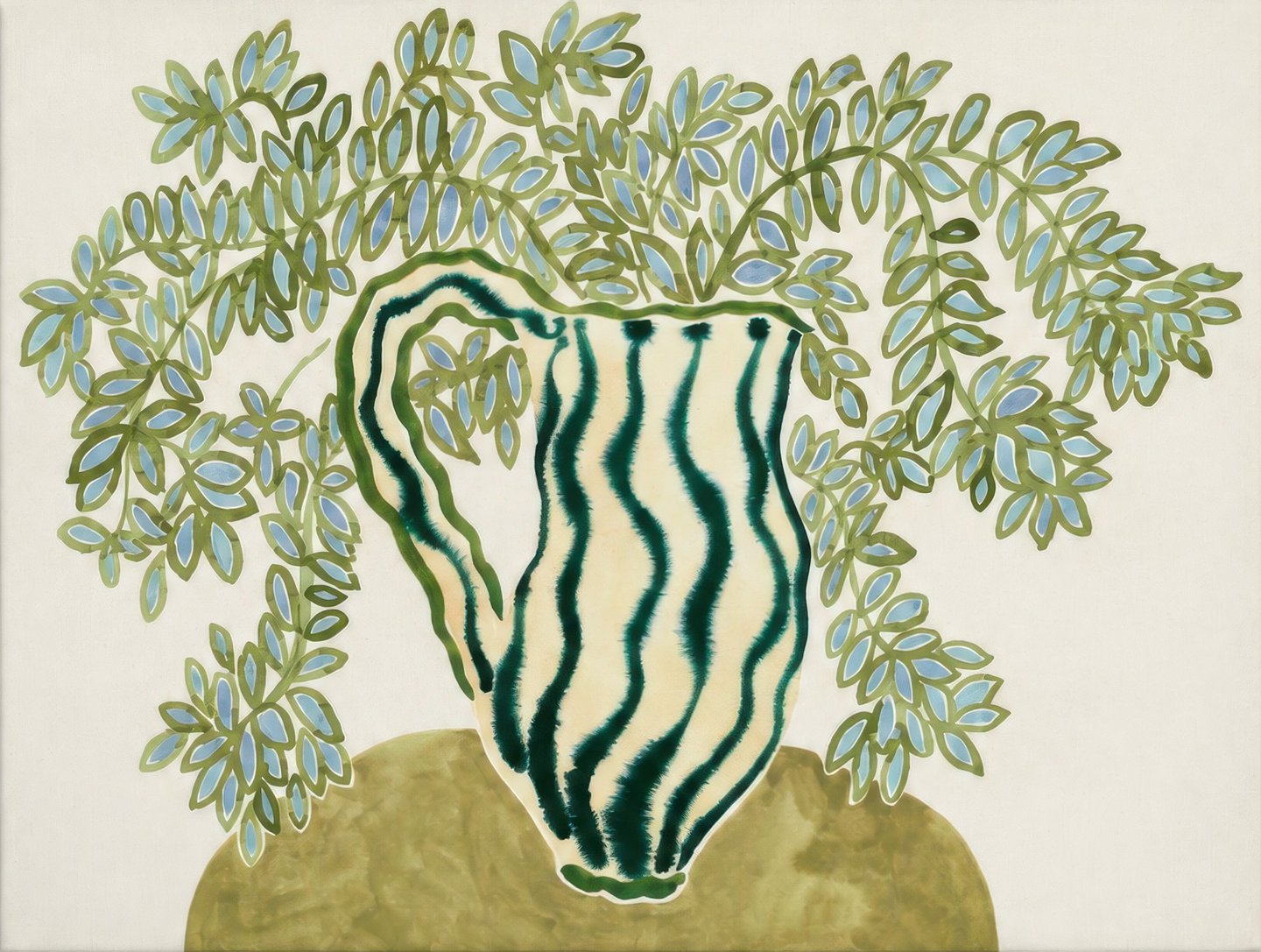 Pitcher of Blue Leaves