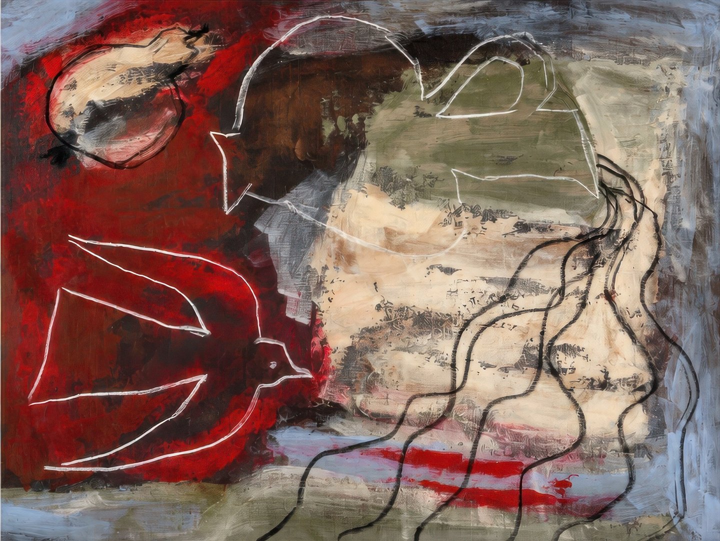 Chalk Swallow on Crimson