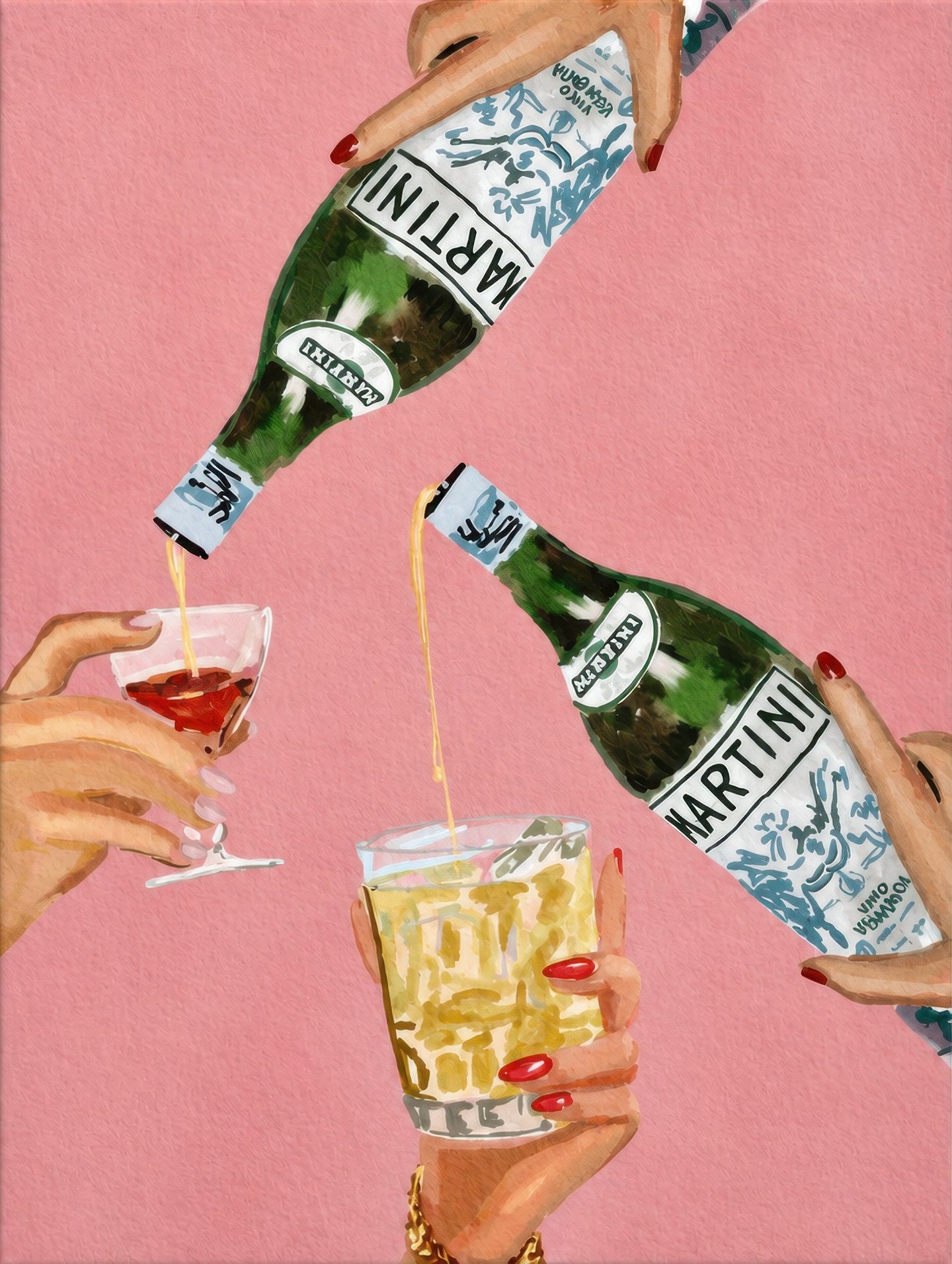 Double Vermouth Pour canvas