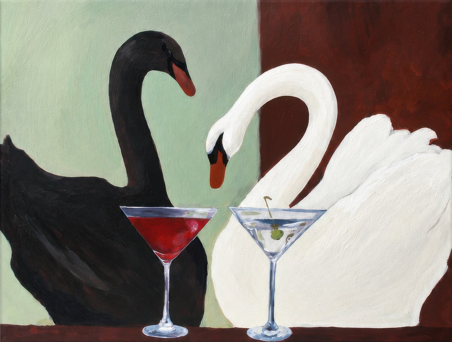 Swans on Date Night