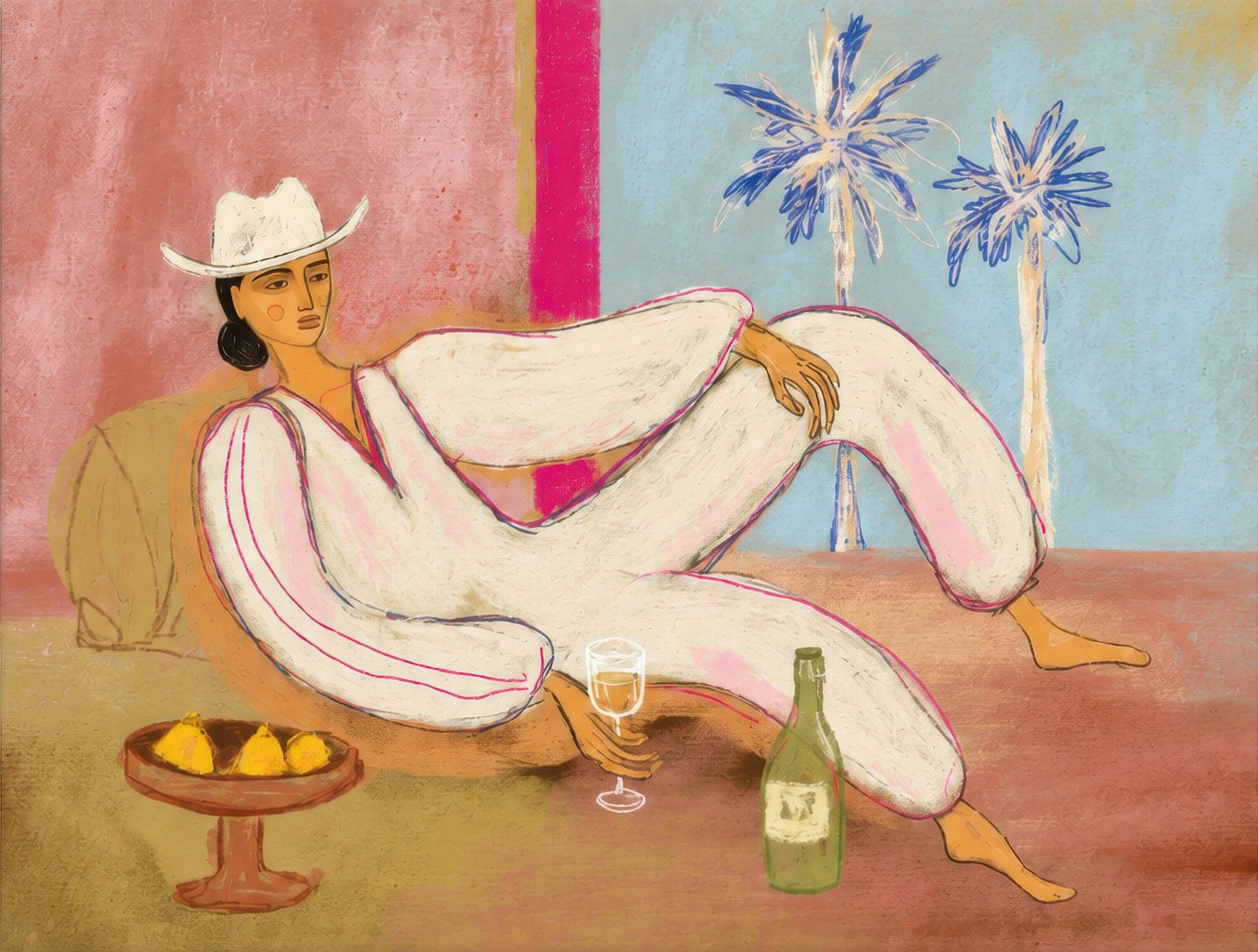 Wine Under Blue Palms
