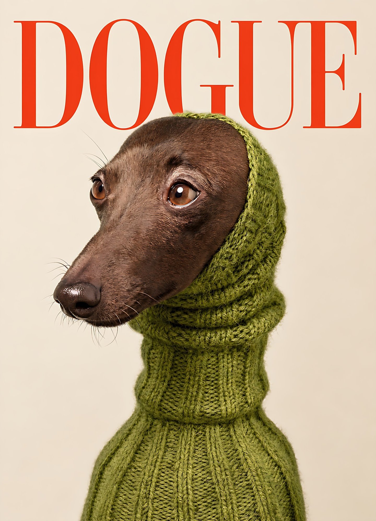 Cover Dog in Knit poster