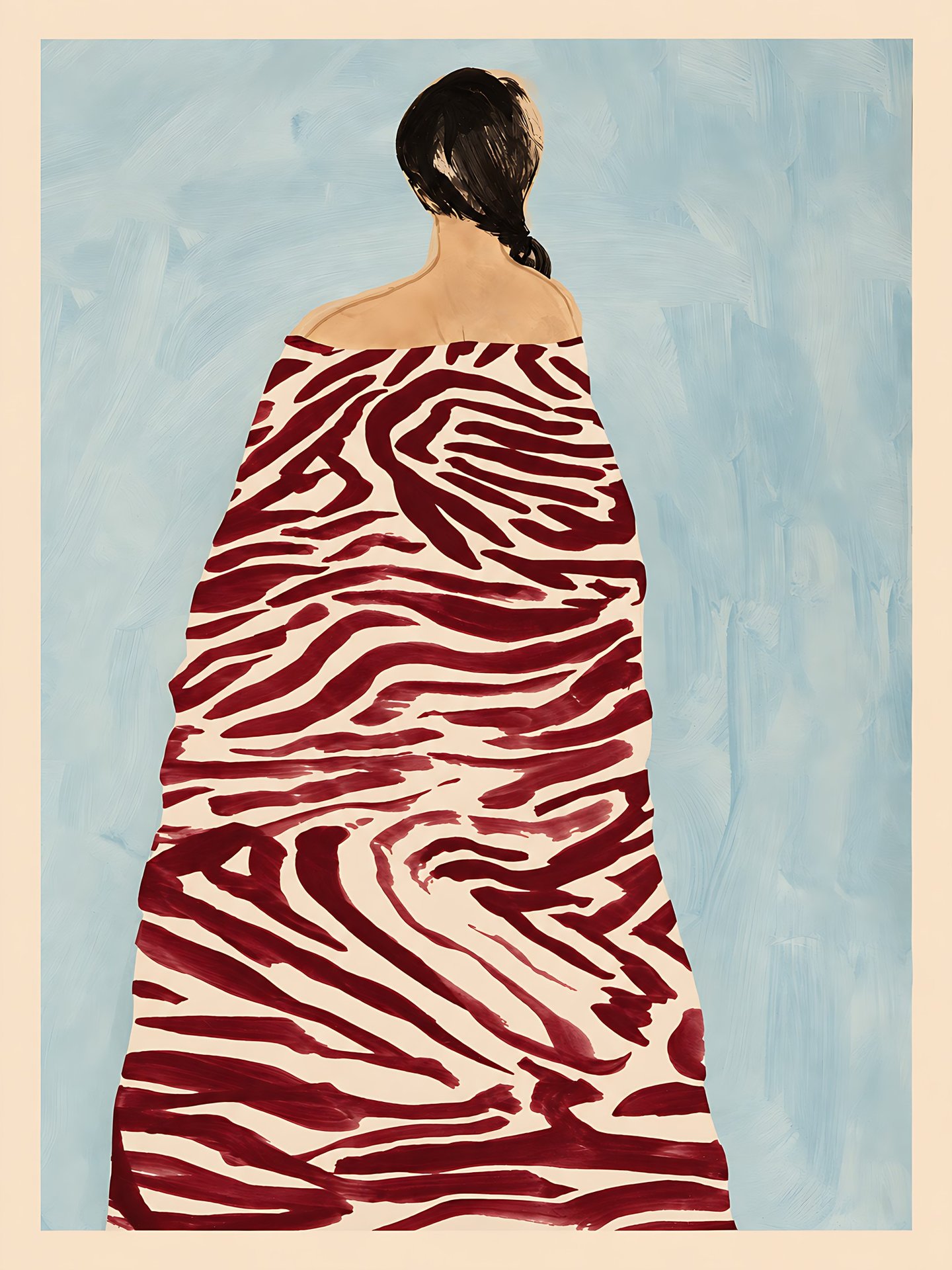 Wrapped in Oxblood Stripes