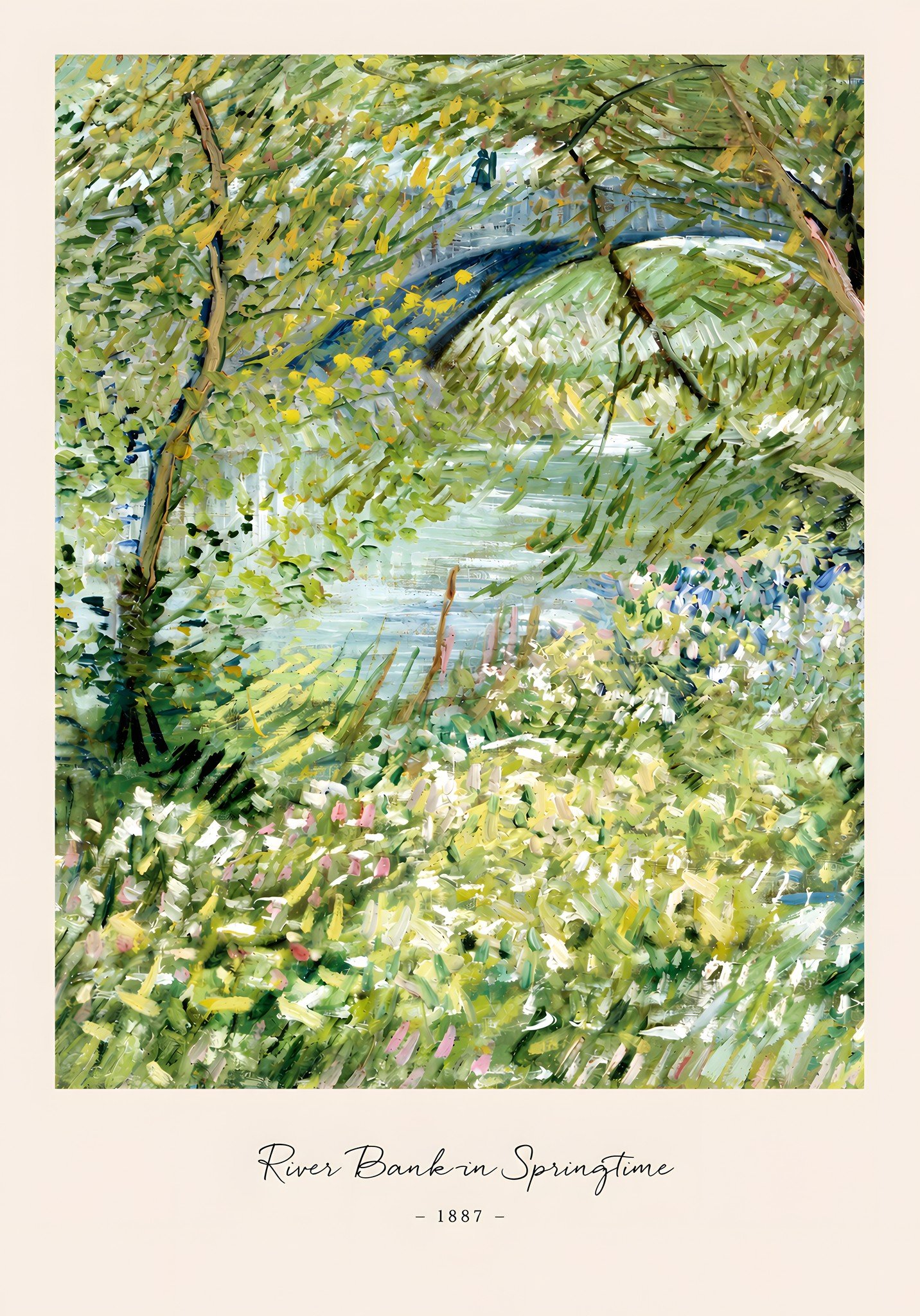 Bridge Through Spring Leaves poster
