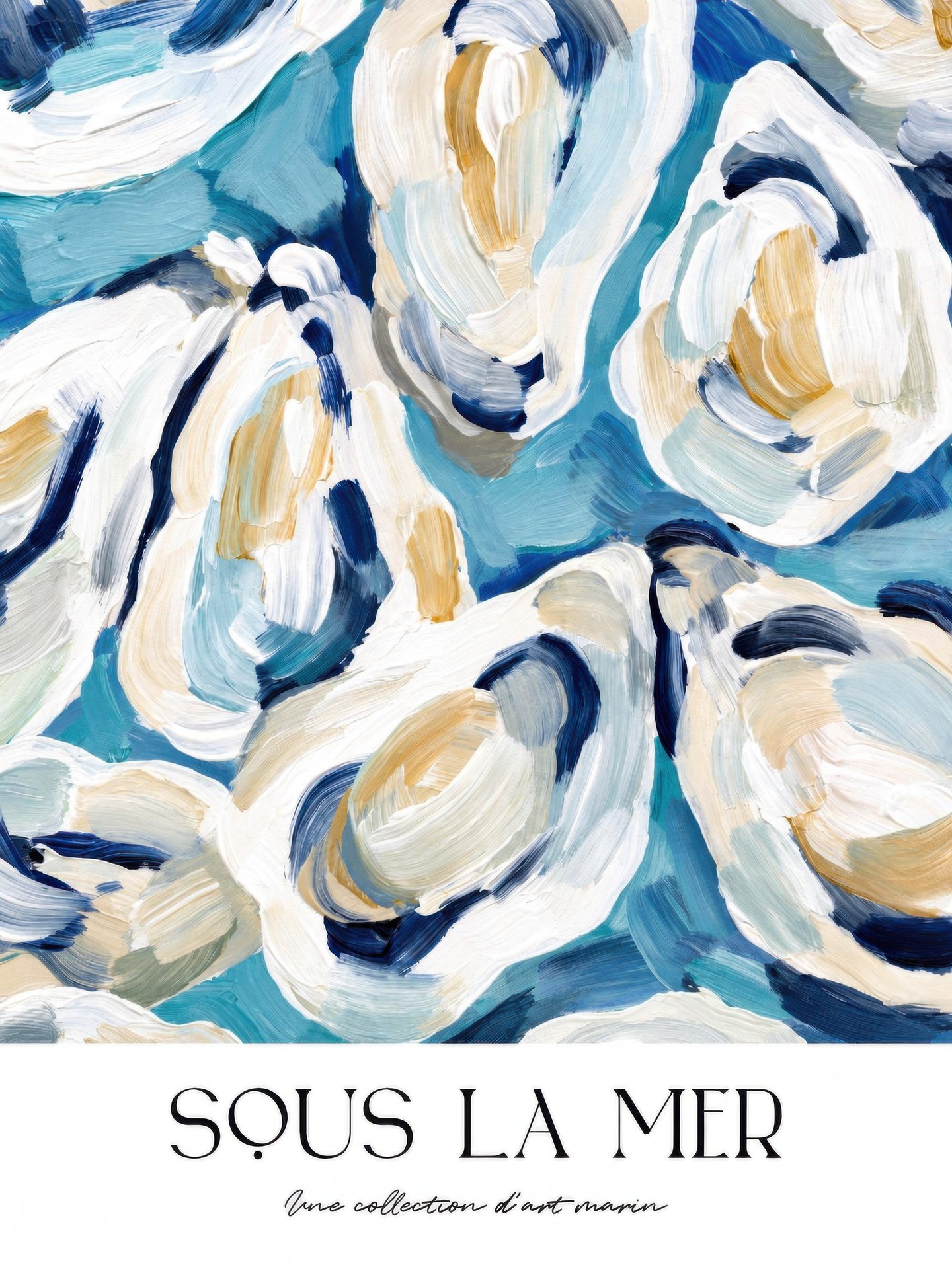 Oysters in Blue Impasto