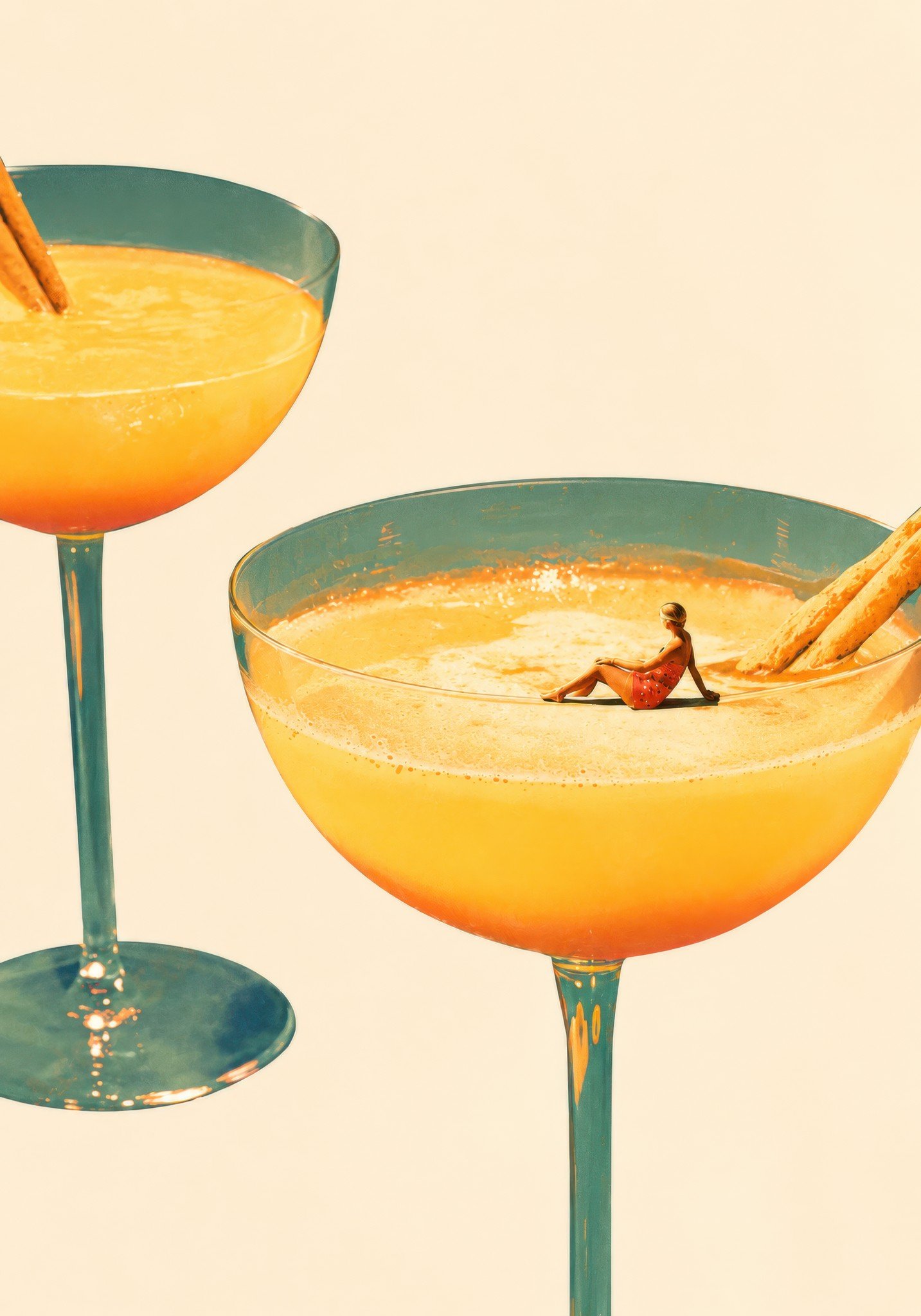 Sunbathing on a Cocktail