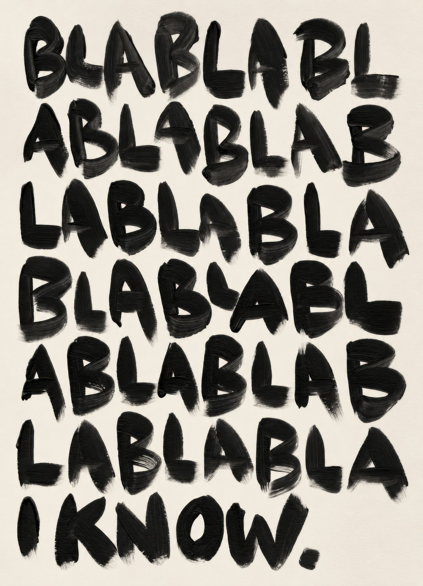 Bla Bla, I Know poster