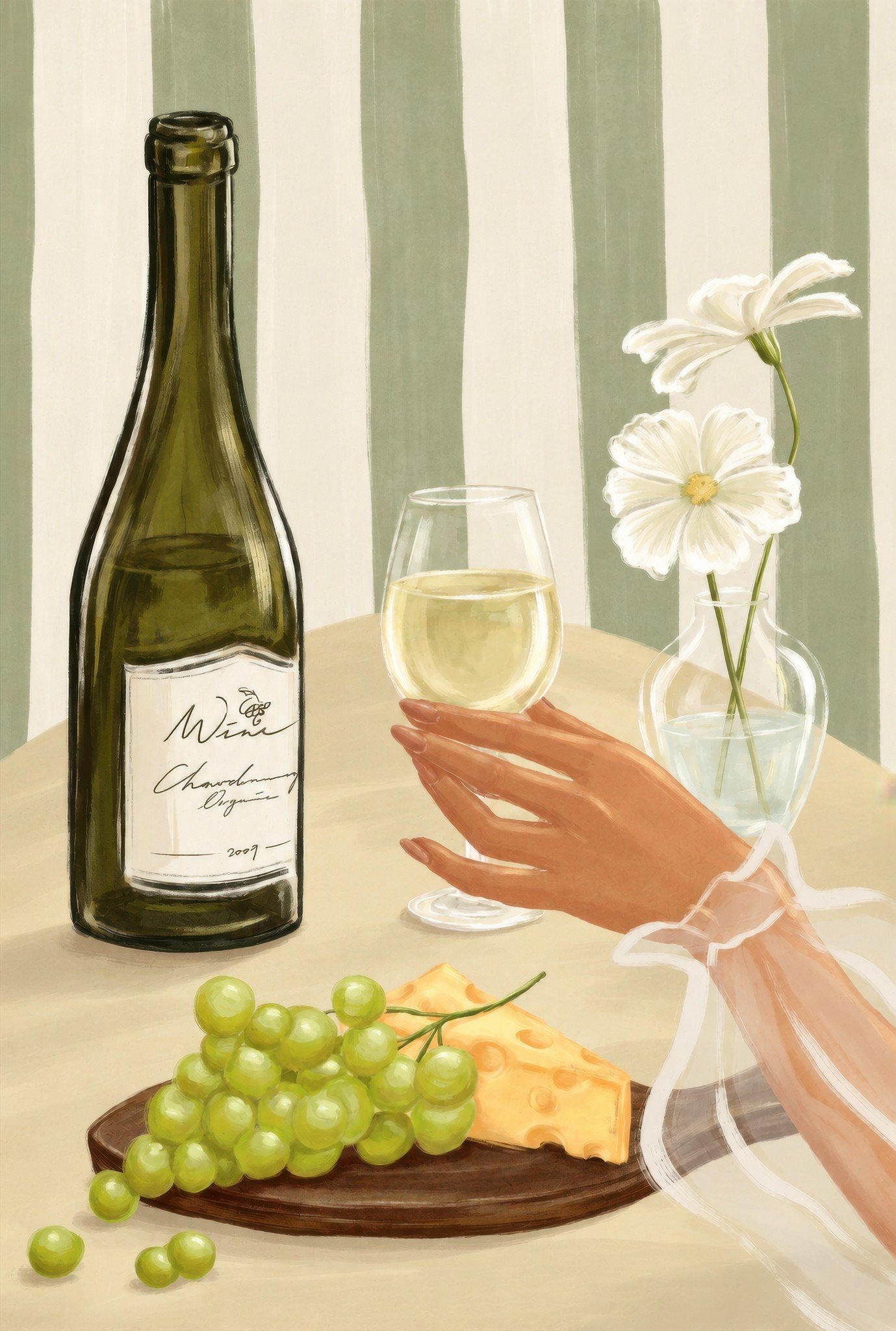 Chardonnay and Cosmos