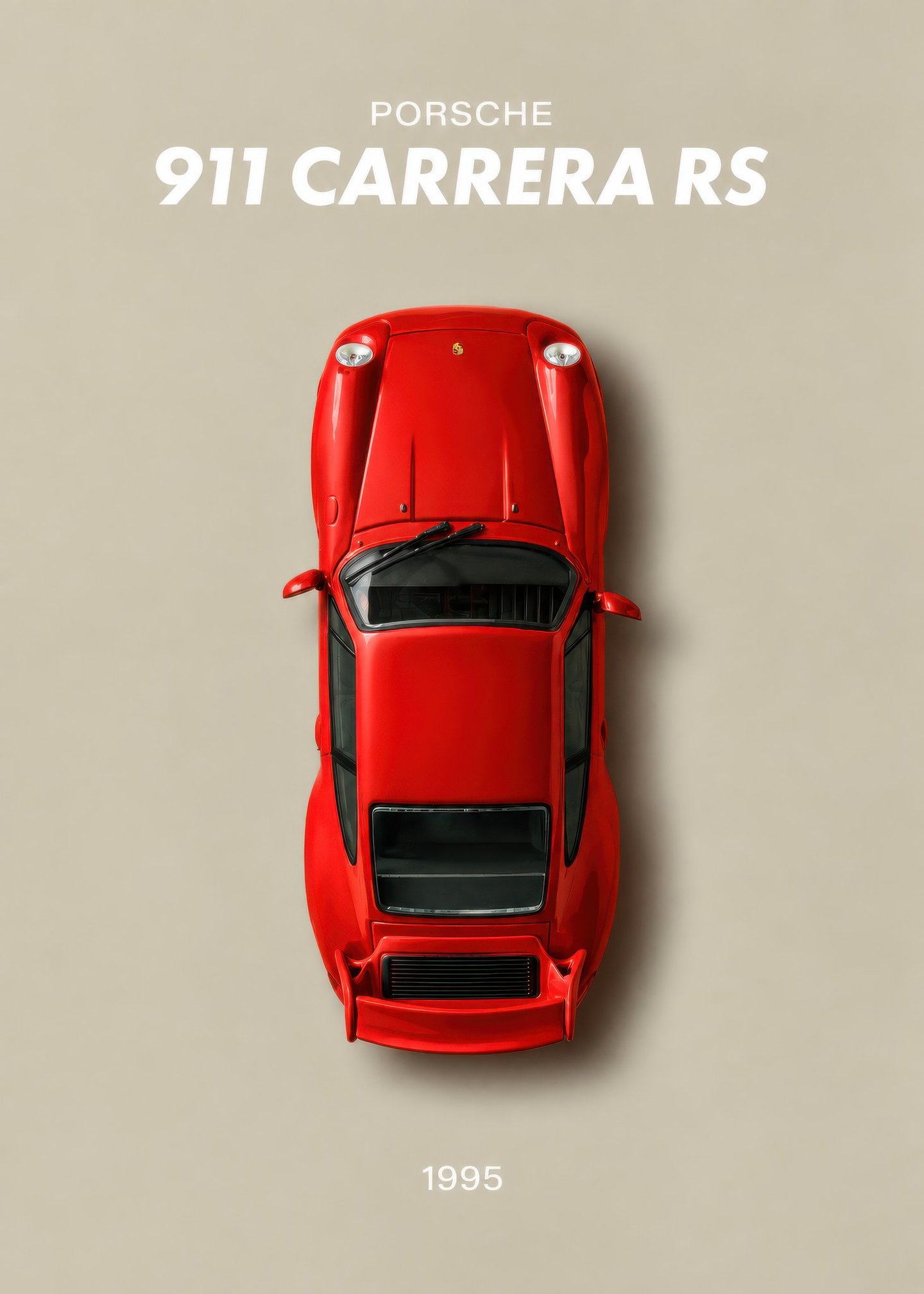 Red Coupe Overhead