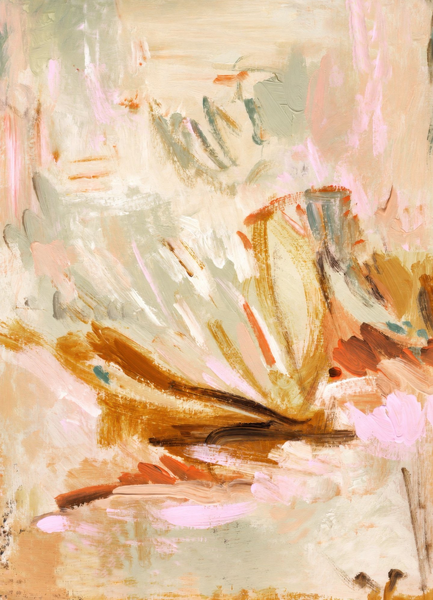 Blush and Ochre Fan