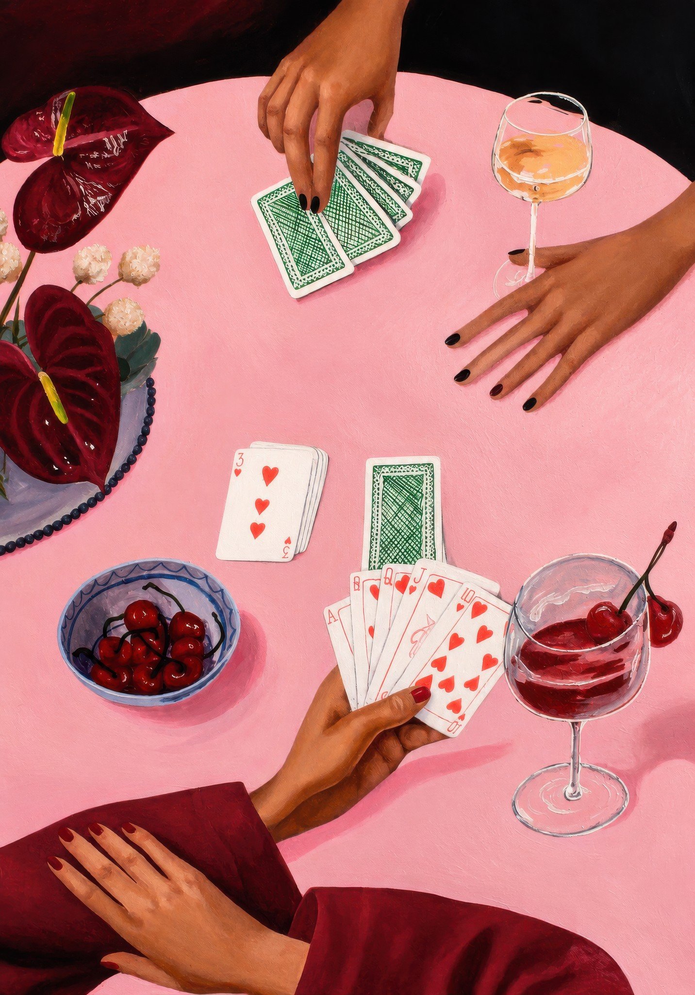 Cherry Wine Card Night